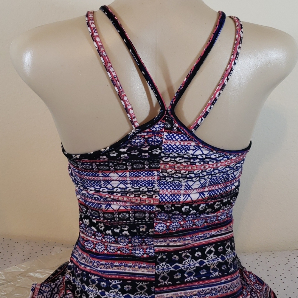 Mudd Multi-colored Juniors  Summer Dress, Purple, Blue, White, XS - Picture 11 of 15